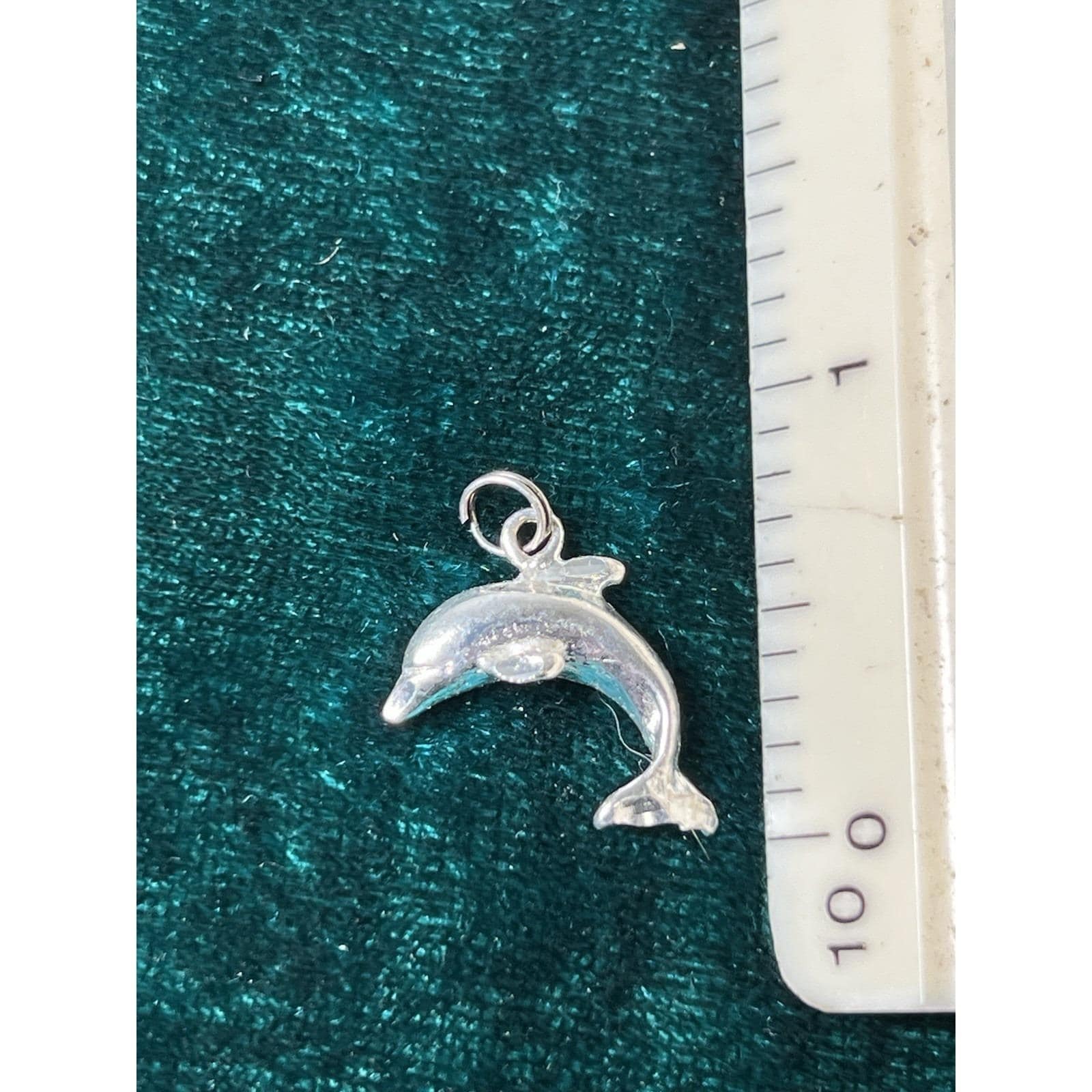 Vtg 80s 90s Sterling Silver 925 Dolphin Charm Sunstone Imports Charm Only Animal 20$